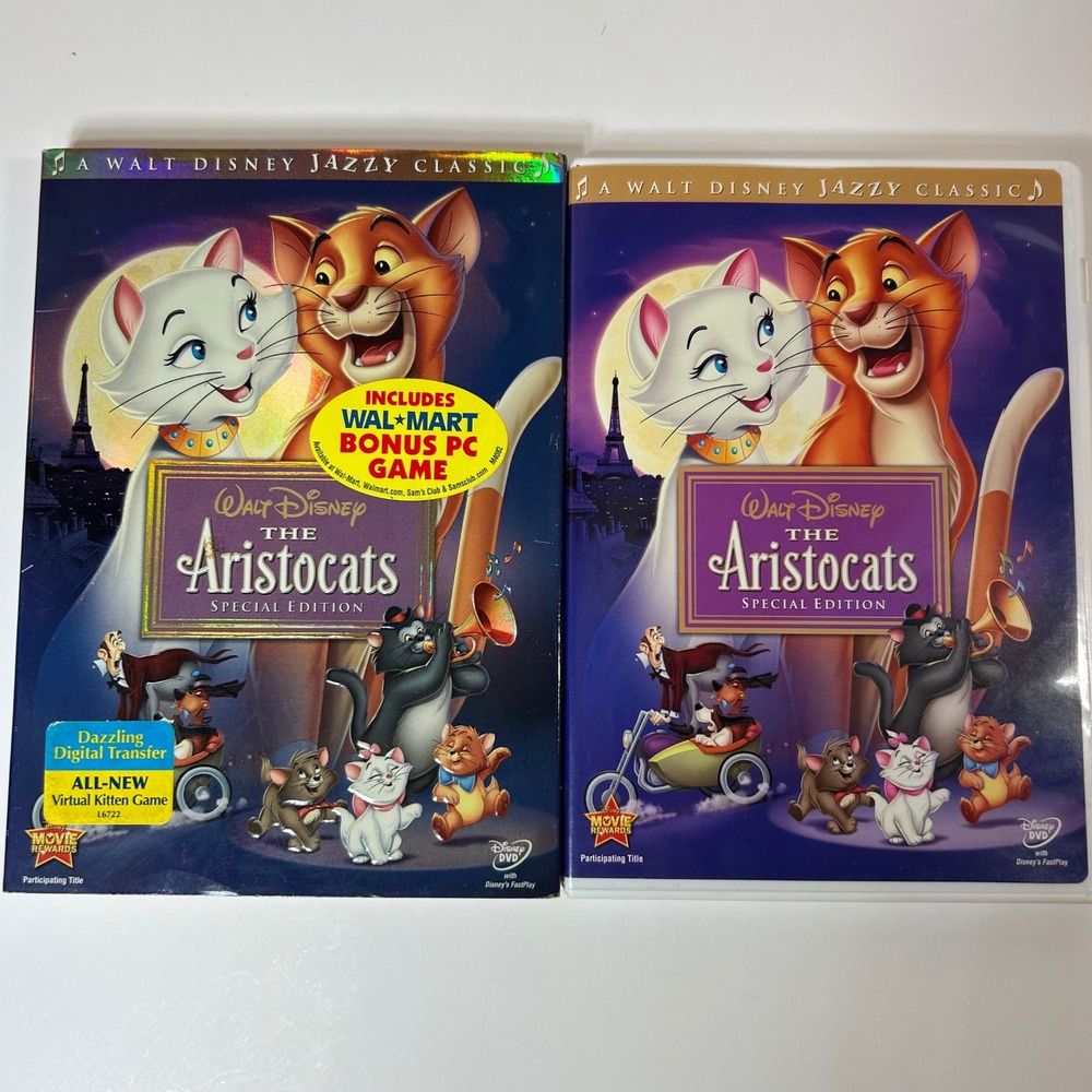 Disney The Aristocats Special Edition DVD 2008 With Slipcover & Bonus PC Game